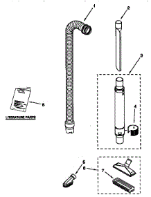Hose And Attachment parts for Kenmore Upright Vacuum 116.38512790C (11638512790C, 116 38512790C) from AppliancePartsPros.com
