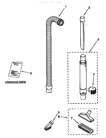 Hose And Attachment Parts parts for Kenmore Upright Vacuum 116.38512890 (11638512890, 116 38512890) from AppliancePartsPros.com