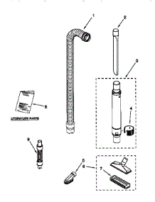 Hose And Attachment parts for Kenmore Upright Vacuum 116.38912790C (11638912790C, 116 38912790C) from AppliancePartsPros.com