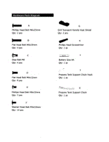 Hardware parts for Kenmore Gas Grill 119.16126010 (11916126010, 119 16126010) from AppliancePartsPros.com