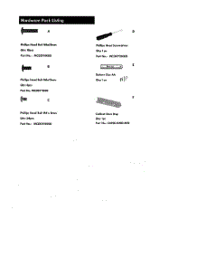 Hardware Pack parts for Kenmore Gas Grill 119.16144210 (11916144210, 119 16144210) from AppliancePartsPros.com
