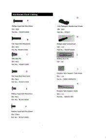 Hardware Pack parts for Kenmore Gas Grill 119.16148110 (11916148110, 119 16148110) from AppliancePartsPros.com