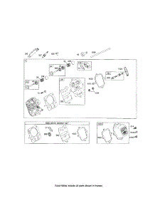 Cylinder Head  /  Valve Gasket Set parts for Briggs & Stratton Lawn & Garden Engine 120312-0138-E1 from AppliancePartsPros.com