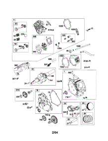 Cylinder / Head-Cylinder / Crankshaft parts for Briggs & Stratton Lawn & Garden Engine 120412 from AppliancePartsPros.com