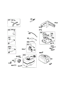 Fuel Tank / Guard-Muffler parts for Briggs & Stratton Lawn & Garden Engine 120412 from AppliancePartsPros.com