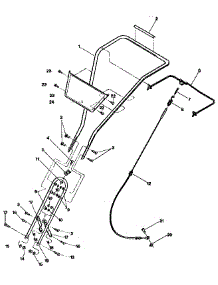 Handlebars, Forward Clutch Cable, And Handlebar Mtg Hardwar parts for Troy-Bilt Rear-Tine Tiller 12060 from AppliancePartsPros.com