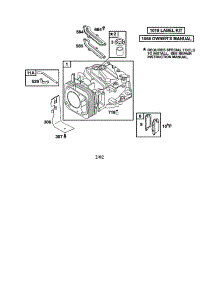 Cylinder / Breather parts for Briggs & Stratton Lawn & Garden Engine 120600 TO 120699 from AppliancePartsPros.com