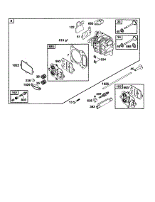 Head-Cylinder parts for Briggs & Stratton Lawn & Garden Engine 120600 TO 120699 from AppliancePartsPros.com