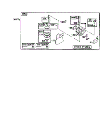Carburetor parts for Briggs & Stratton Lawn & Garden Engine 120600 TO 120699 (0164) from AppliancePartsPros.com