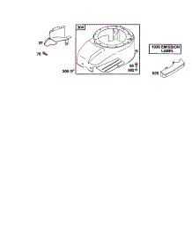 Housing-Blower parts for Briggs & Stratton Lawn & Garden Engine 120600 TO 120699 (0164) from AppliancePartsPros.com