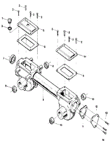 Transmission Housing, Covers, Seals, Gaskets, And Plug parts for Troy-Bilt Rear-Tine Tiller 12065 from AppliancePartsPros.com