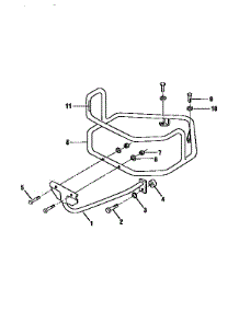 Bumper Attachment parts for Troy-Bilt Rear-Tine Tiller 12070 from AppliancePartsPros.com
