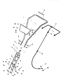 Handlebars, Forward Clutch Cable parts for Troy-Bilt Rear-Tine Tiller 12077 from AppliancePartsPros.com