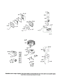 Muffler / Air Cleaner parts for Briggs & Stratton Lawn & Garden Engine 121000 (0101-0739) from AppliancePartsPros.com
