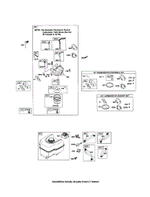 Carburetor / Fuel Tank parts for Briggs & Stratton Lawn & Garden Engine 121300 (0014-0571) from AppliancePartsPros.com
