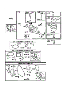 Carburetor Kits parts for Briggs & Stratton Lawn & Garden Engine 121402-0036-E2 from AppliancePartsPros.com