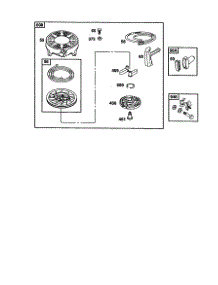 Rewind Starter parts for Briggs & Stratton Lawn & Garden Engine 121602-0190 from AppliancePartsPros.com