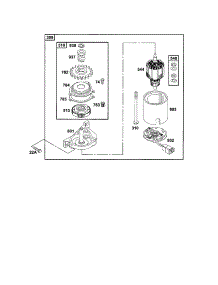 Motor-Starter parts for Briggs & Stratton Lawn & Garden Engine 121700 TO 121799 (0263-0266) from AppliancePartsPros.com