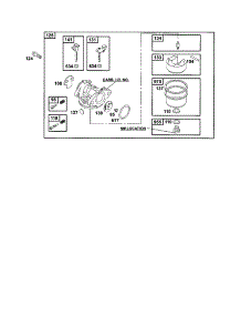 Carburetor / Valve Kit (I) parts for Briggs & Stratton Lawn & Garden Engine 121700 TO 121799 (4006-4009) from AppliancePartsPros.com