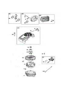 Muffler / Kit-Rewind / Blower Housing parts for Briggs & Stratton Lawn & Garden Engine 121P02-0002-F1 from AppliancePartsPros.com