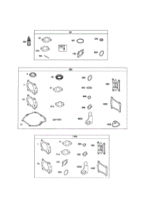 Gasket Sets - Engine & Valve parts for Briggs & Stratton Lawn & Garden Engine 121P02-0002-F1 from AppliancePartsPros.com