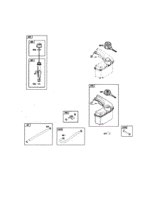 Fuel Tank parts for Briggs & Stratton Lawn & Garden Engine 121Q02-0064-F1 from AppliancePartsPros.com