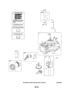 Crankshaft / Cylinder parts for Briggs & Stratton Lawn & Garden Engine 121S00 (0005-2415) from AppliancePartsPros.com