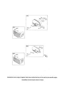 Muffler / Guard parts for Briggs & Stratton Lawn & Garden Engine 121S00 (0005-2415) from AppliancePartsPros.com
