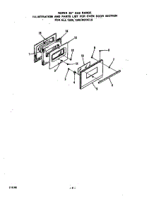 Oven Door parts for Roper Gas Range 1225*2A from AppliancePartsPros.com
