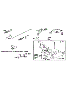 Carburetor Control Assembly parts for Briggs & Stratton Lawn & Garden Engine 122700 TO 122799 (0101 - 0101) from AppliancePartsPros.com