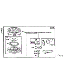 Rewind Starter parts for Briggs & Stratton Lawn & Garden Engine 122700 TO 122799 (0101 - 0101) from AppliancePartsPros.com