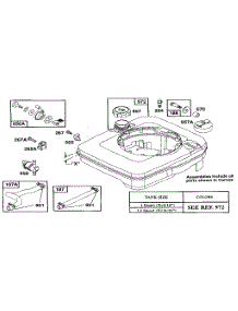 Tank Assembly parts for Briggs & Stratton Lawn & Garden Engine 122700 TO 122799 (0101 - 0101) from AppliancePartsPros.com
