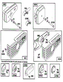 Muffler Assembly parts for Briggs & Stratton Lawn & Garden Engine 122700 TO 122799 (0101 - 0101) from AppliancePartsPros.com