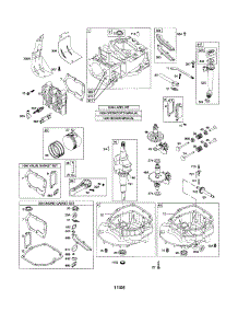Cylinder / Crankcase / Crankshaft parts for Briggs & Stratton Lawn & Garden Engine 122K00 (0006-3113) from AppliancePartsPros.com