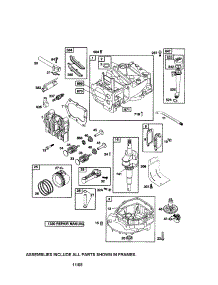 Cylinder / Crankshaft / Crankcase parts for Briggs & Stratton Lawn & Garden Engine 122T02-0377-EA from AppliancePartsPros.com