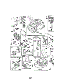 Cylinder / Crankshaft / Crankcase parts for Briggs & Stratton Lawn & Garden Engine 122T02-0845-EA from AppliancePartsPros.com
