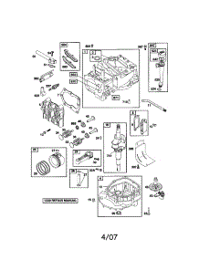 Cylinder / Crankshaft / Sump parts for Briggs & Stratton Lawn & Garden Engine 122T02-3824-B3 from AppliancePartsPros.com