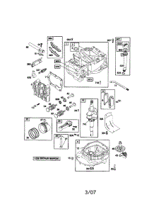 Cylinder Assembly / Crankshaft / Sump parts for Briggs & Stratton Lawn & Garden Engine 122T02-3824-EA from AppliancePartsPros.com