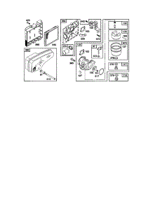 Carburetor / Muffler parts for Briggs & Stratton Lawn & Garden Engine 122T02-3845-EA from AppliancePartsPros.com