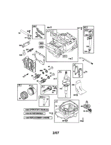 Cylinder / Crankshaft / Crankcase parts for Briggs & Stratton Lawn & Garden Engine 122T05-0846-EA from AppliancePartsPros.com