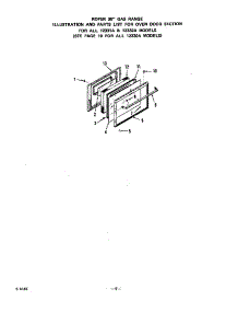 Oven Door parts for Roper Gas Range 1233*0A from AppliancePartsPros.com