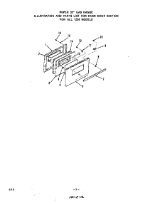 Oven Door parts for Roper Gas Range 1234*0A from AppliancePartsPros.com