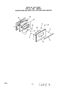 Oven Door parts for Roper Gas Range 1235*1A from AppliancePartsPros.com