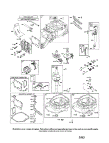 Cylinder / Crankshaft parts for Briggs & Stratton Lawn & Garden Engine 123J00 (0100-0188) from AppliancePartsPros.com