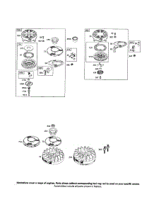 Starter-Rewind / Flywheel parts for Briggs & Stratton Lawn & Garden Engine 123J00 (0100-0188) from AppliancePartsPros.com