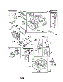 Cylinder / Crankshaft parts for Briggs & Stratton Lawn & Garden Engine 123K02-0317-E1 from AppliancePartsPros.com