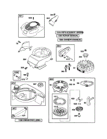 Starter-Rewind / Housing-Block parts for Briggs & Stratton Lawn & Garden Engine 123K02-0317-E1 from AppliancePartsPros.com