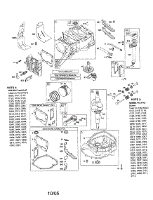 Cylinder / Crankshaft / Notes 1 And 2 parts for Briggs & Stratton Lawn & Garden Engine 123K02-0478-E1 from AppliancePartsPros.com