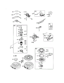 Rewind Starter  /  Motor Starter parts for Briggs & Stratton Lawn & Garden Engine 123K02-0478-E1 from AppliancePartsPros.com