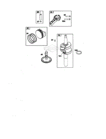 Crankshaft parts for Briggs & Stratton Lawn & Garden Engine 123P02-0010-F1 from AppliancePartsPros.com
